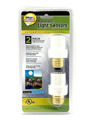 NEW Automatic  Dusk 'Til Dawn  Light Control Sensors 2 Pack Outdoor/Indoor • $14.99