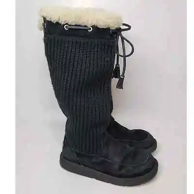 Ugg Australia Suburb Crochet 5733 Black Boots 6 • $64