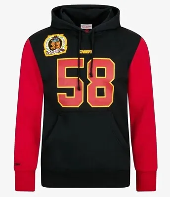 Mitchell & Ness Derrick Thomas #58 Kansas City Chiefs Jersey Hoodie Men's Sz M • $67.49