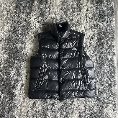Pre-Owned Moncler Black Polyamide Short Down Vest Tibb For Men Size:5 Authentic • $500