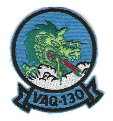 USN VAQ-130 ZAPPERS 1980s Era Cut Edge Patch ELECTRONIC ATTACK SQN • $7.99