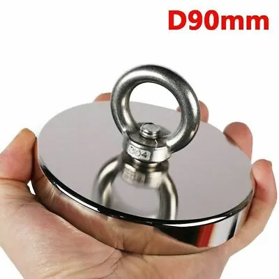 Magnet With Ring 0.79~3.54 Inch Neodymium D90 6.6~749.5 Lbs (3~340KG) Pulling • $45.23