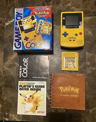 $1100 • Buy Nintendo Console GameBoy Color Pokemon Yellow Pikachu Edition CGB-001 CIB Box