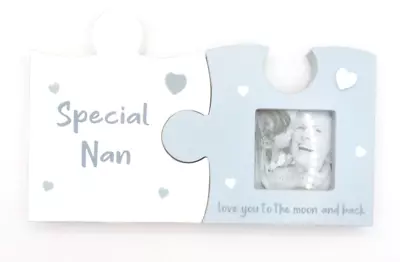 Special Nan Jigsaw Photo Frame Grey & White 14 CM Gift Home Decor Picture • £13