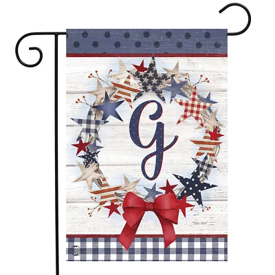 American Wreath Monogram G Garden Flag • $9.86