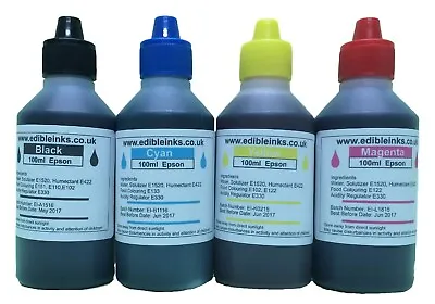 Edible Premium Ink For Epson Printers 400ml B/C/M/Y • £18