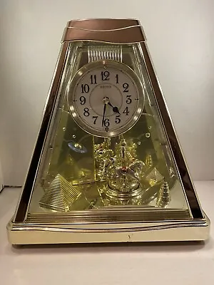 Seiko Melodies In Motion Clock Pyramid Shape With Planets & Carousel • $100