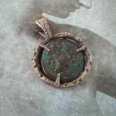 Pendant With An Authentic Ancient Greek Coin With God Pan From Panticapaeum City • $278