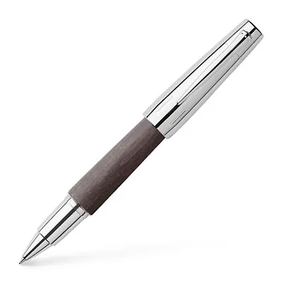 Faber-Castell E-Motion Rollerball In Wood & Chrome Black - NEW In Box - Germany • $120