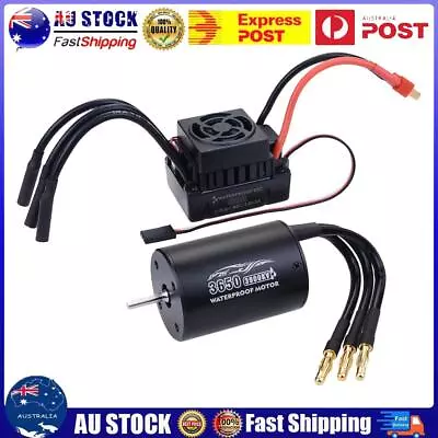 3650 3900KV Motor + 60A Brushless ESC Combo For 1/10 RC Cars Replacement Parts A • $57.69