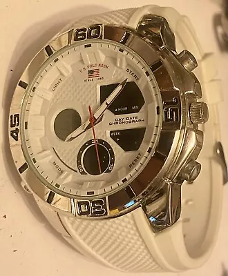 US Polo Assn Mens Chronograph Watch Runs US9767WM • $5.99