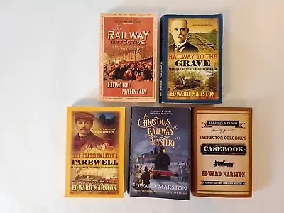 Railway Detective Series By Edward Marston Collection.  5  Books. Free Postage. • £5