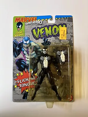 Venom Flicking Tongue Marvel Super Heroes 1992 Toybiz Vintage Action Figure NIP • $30