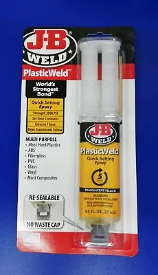JB Weld PlasticWeld SYRINGE Plastic Repair Epoxy The Worlds Strongest Bond  • $23.24