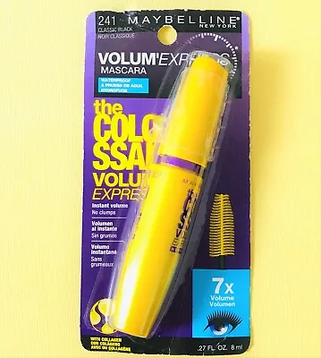 🎀 Maybelline Volume Express The Colossal Waterproof Mascara 241 Classic Black • $3.99
