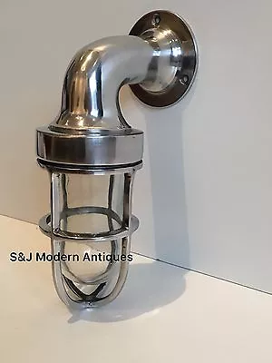 £44.95 • Buy Industrial Bulkhead Wall Light Vintage Antique Retro Cage Ship Lamp Aluminium