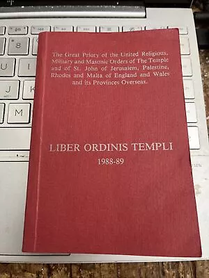 Masonic Book - Liber Ordinis Templi - Great Priory And It’s Provinces 1988-198 • £8