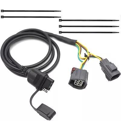 Custom 4 Way Flat Trailer Wiring Harness For 2007-2018 Jeep JK Wrangler 69Inch • $17.84