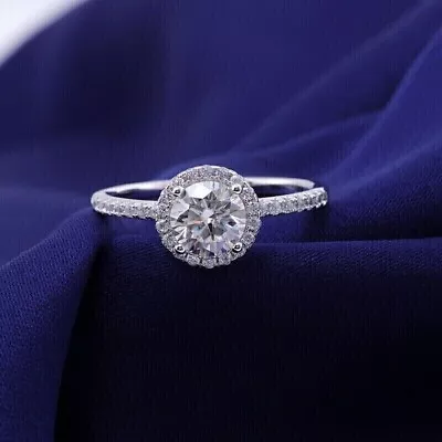2 Ct Round Cut Lab-Created Diamond Wedding Engagement Ring 14K White Gold Finish • £121.99