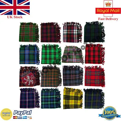 £21.99 • Buy Scottish Kilt Fly Plaid 48  X 48  Various Acrylic Wool Tartans Piper Fly Plaids