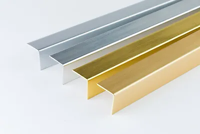 £3.99 • Buy PVC CORNER 90 DEGREE- 20X10 Mm- ANGLE TRIM 1 METER Gold And Silver
