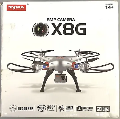 Syma X8G Headless 2.4Ghz 4CH RC Quadcopter With 8MP HD Camera (Silver) • $95.95