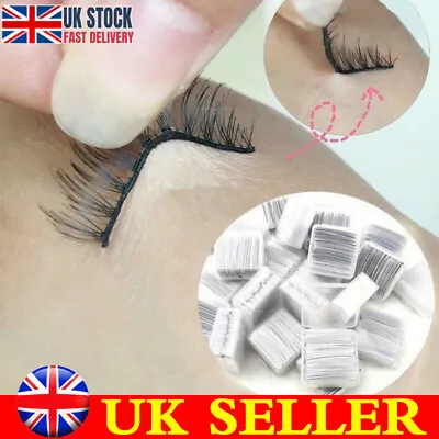 £3.49 • Buy 40 Pieces/Box Reusable Self-Adhesive Eyelash Glue Strip False Eyelashes Black UK