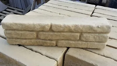 Stone Concrete Walling Blocks In Cotswold Buff X 16 (DELIVERY EXCEPTIONS) • £225