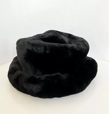 Vintage Betmar New York Women's Black Faux Fur Quilted Lining Hat Small/Medium • $19.97