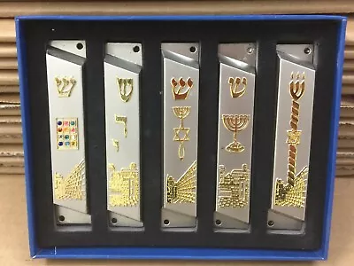 5 Copper Messianic Door Mezuzah Case Menorah Star Of David Judaica Israel Gift • $50