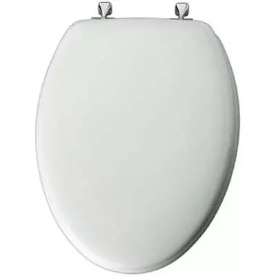 Elongated Enameled Wood Toilet Seat In White With STA-TITESeat Fastening System • $25.30