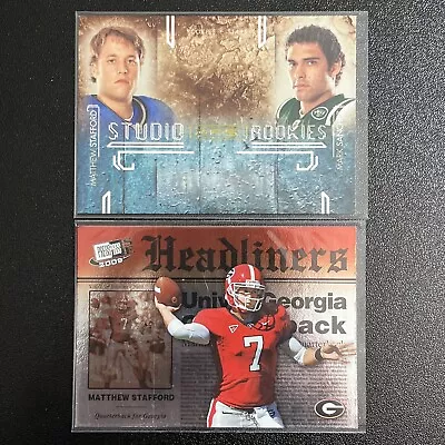 MATTHEW STAFFORD ROOKIE LOT #d /500 SANCHEZ STUDIO 2009 PRESS PASS HEADLINERS • $0.39