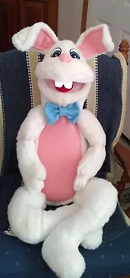 Rabbit Ventriloquist Puppet With Moving Mouth-White Fur-30  Tall • $199.95