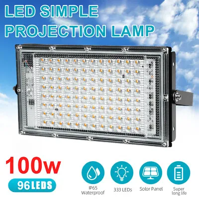 100W LED Floodlight Light Security Flood Lights Outdoor Garden Lamp -Cool White • £8.85