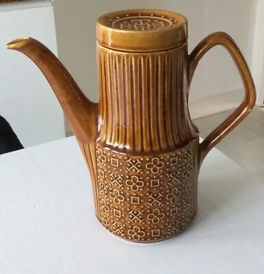 Stylish Sadler Mid Century Golden Brown Ceramic Coffee Pot • £9.99