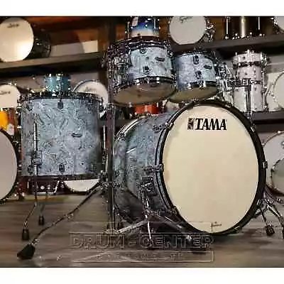 Tama Starclassic Maple 4pc Drum Set Sky Blue Swirl W/Chrome Hardware • $3299.99