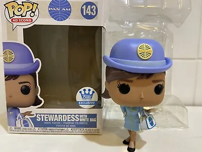 Pan Am Stewardess With White Bag #143 Funko Exclusive Pop Vinyl • $14