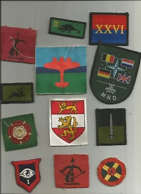 £15 • Buy 12 British Army Cloth Formation Signs