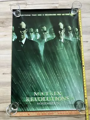 MATRIX REVOLUTIONS Original Double Sided 27x40 DS Movie Poster Agent Smith • $20