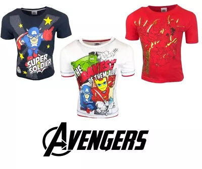 £7.99 • Buy 3 PACK - Boys Kids Children MARVEL AVENGERS Short Sleeve T Shirt Top Age 2-8