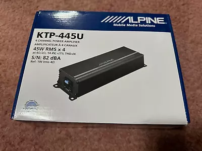 Alpine (KTP-445U) Universal AMP Power Pack Compact 4-Channel Car Amplifier USED • $129