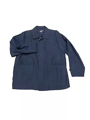 NWT 4XLT 4X Tall Lightweight Dress Casual Button/Zip Front Casual Jacket In Navy • $49.99
