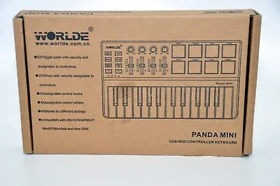 Worlde Panda Mini 25-Key Portable USB Keyboard Drum Pad MIDI Electric Controller • $40