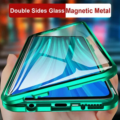 $18.04 • Buy 360° Magnetic Tempered Glass Case For Samsung Galaxy S22 A52 S21 S20 Metal Cover