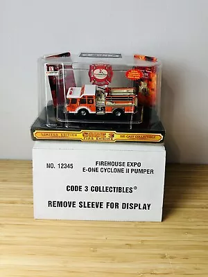 Code 3 12345 2001 Firehouse Expo E-one Cyclone Ii (pumper #4) 1/64 Fire Truck • $74.99