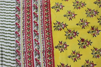 £40.80 • Buy Indian Hand Block Print Tablecloth 100%Cotton Floral Rectangular 60*90 Inches