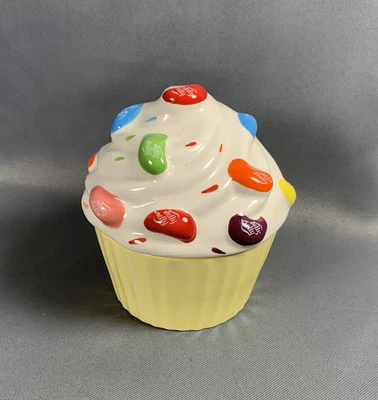£10.54 • Buy Jelly Belly Jelly Bean Cupcake Candy Dish Storage Treat Trinket Jar 5  Ceramic