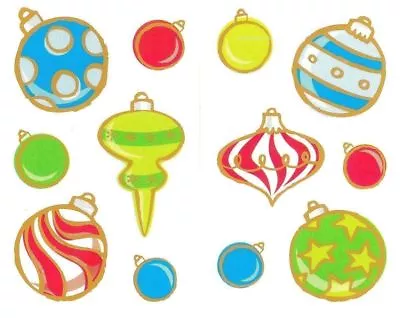 ~ Reflections Jolly Ornaments Baubles Christmas Decorate Mrs Grossman Stickers ~ • $1.62