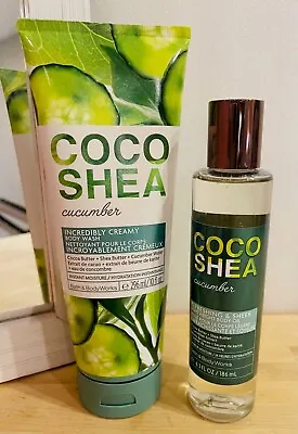 $32.99 • Buy NEW Bath & Body Works Coco Shea Cucumber Lightweight Body Oil & Creamy Body Wash