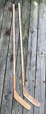 2 Custom Pro Hockey Wood Stick Drummondville Canadian 601 Old Vintage 60” Left • $106.80